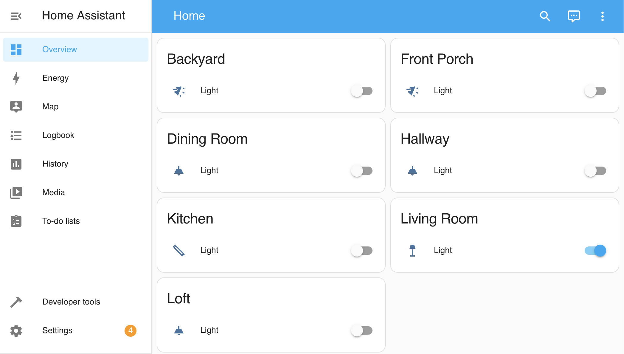 Home Assistant lights